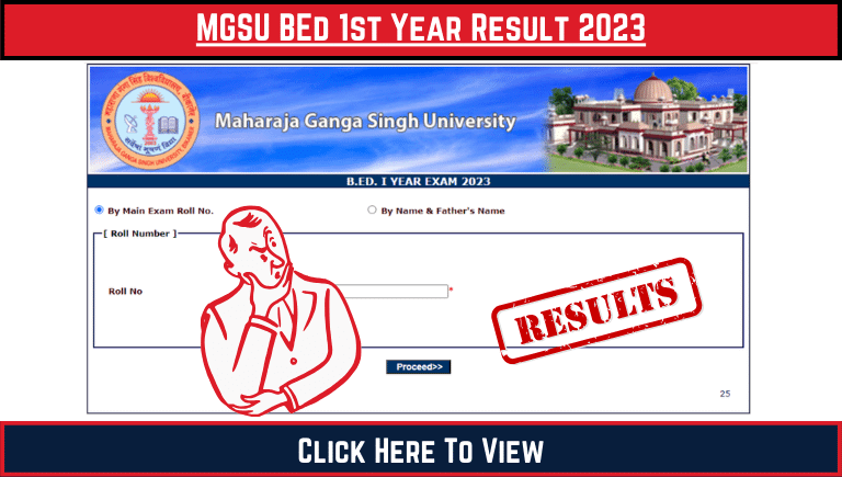 MGSU BEd 1st Year Result 2023