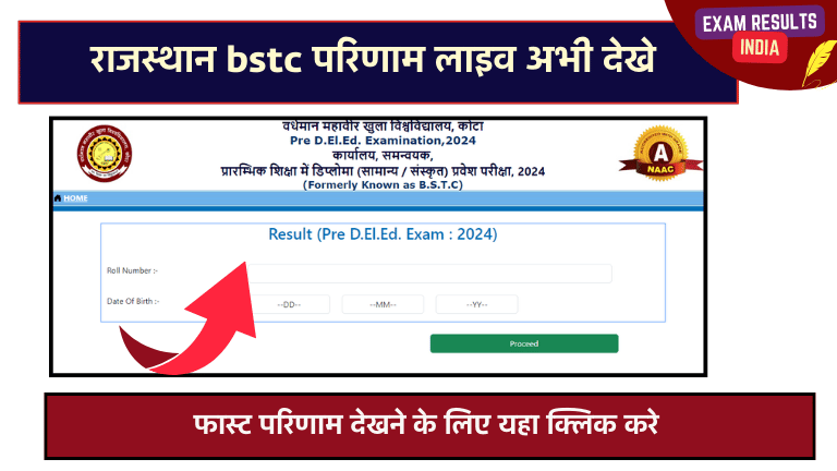 Rajasthan BSTC Result Check Fast 2024