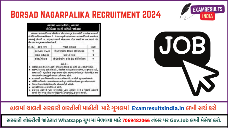 Borsad Nagarpalika Recruitment